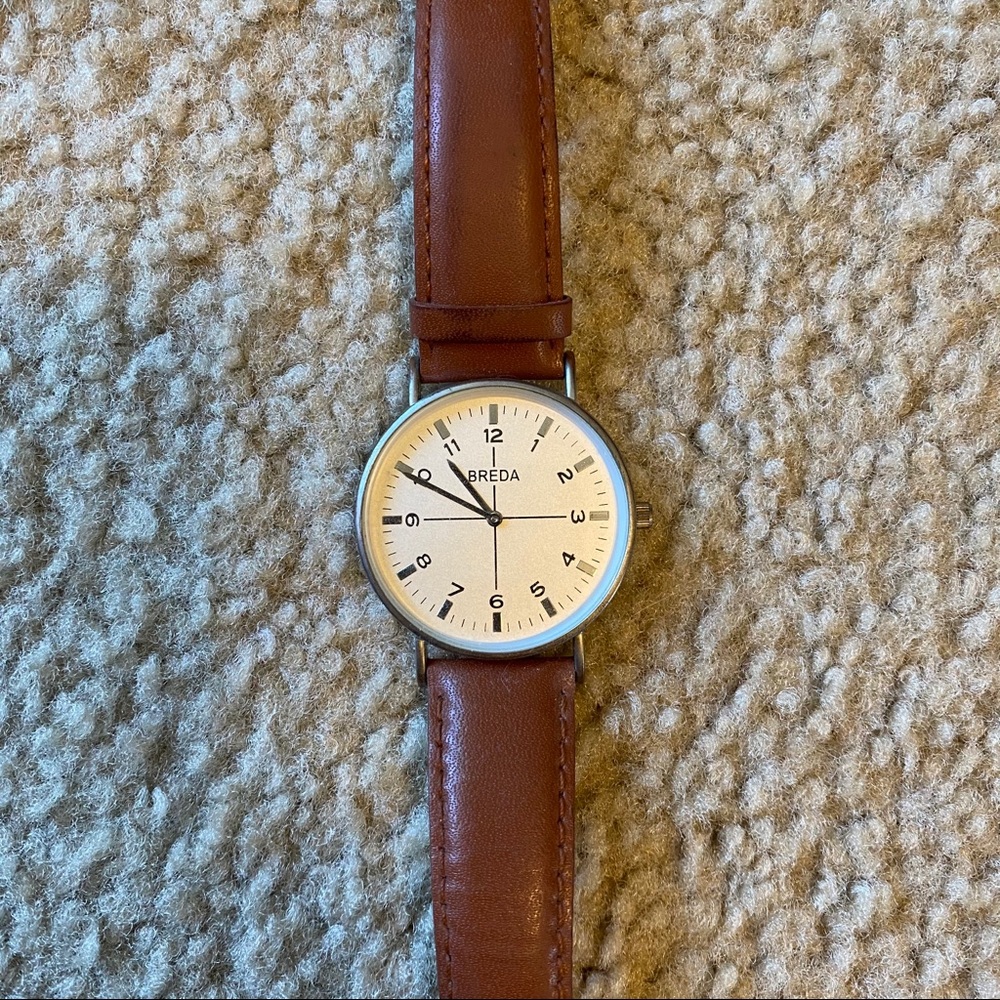 Breda watch with leather brand